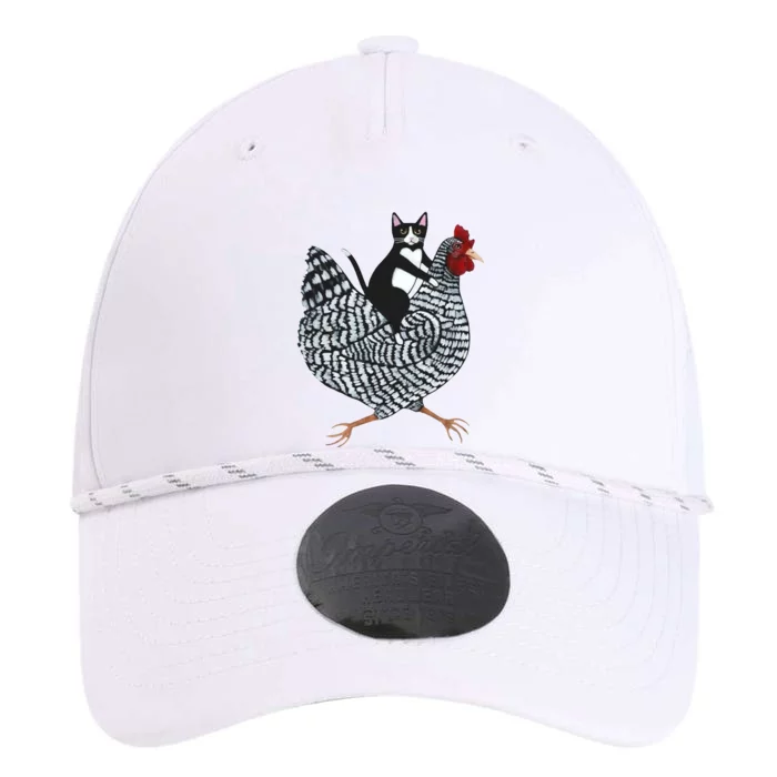 Tuxedo Cat Riding Chicken Funny Performance The Dyno Cap