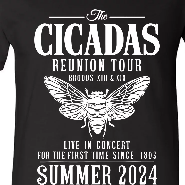 The Cicadas Reunion Tou.R Broods Xiii And Xix Summer 2024 V-Neck T-Shirt