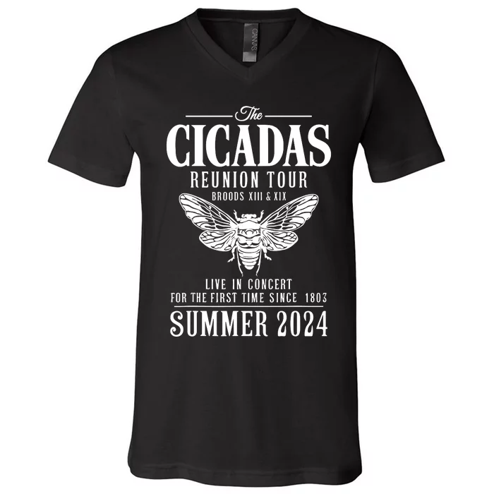 The Cicadas Reunion Tou.R Broods Xiii And Xix Summer 2024 V-Neck T-Shirt