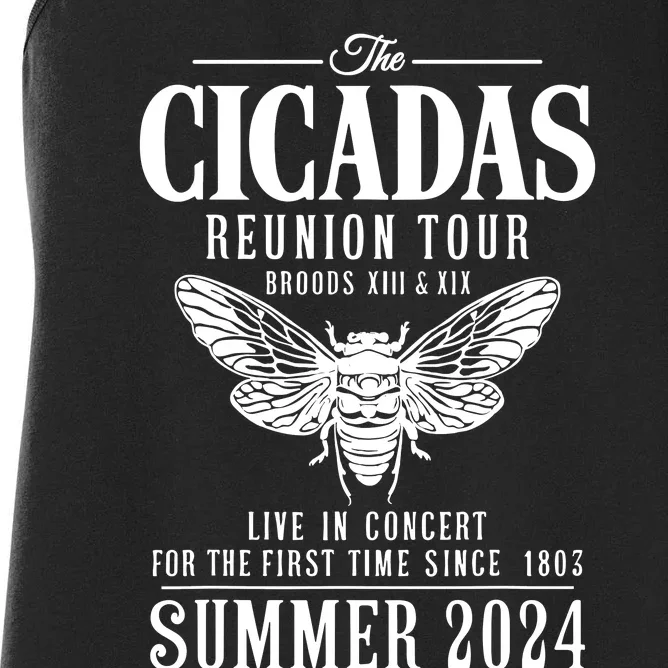 The Cicadas Reunion Tou.R Broods Xiii And Xix Summer 2024 Women's Racerback Tank