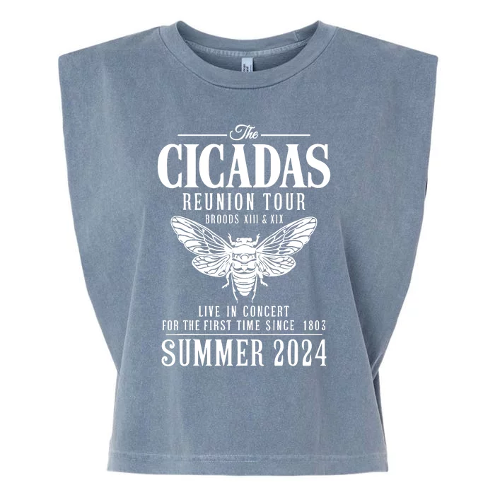 The Cicadas Reunion Tou.R Broods Xiii And Xix Summer 2024 Garment-Dyed Women's Muscle Tee