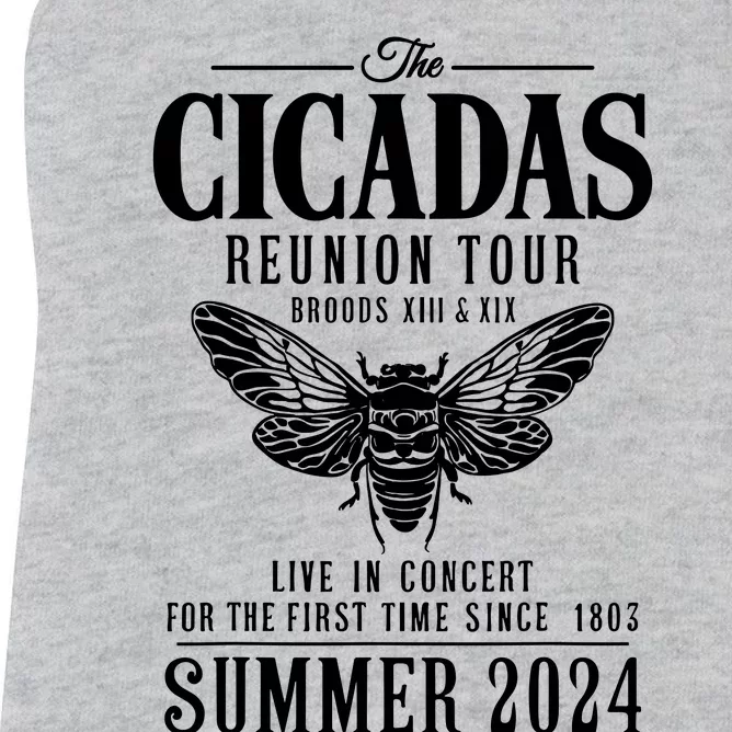 The Cicadas Reunion Tou.R Broods Xiii And Xix Summer 2024 Women's Racerback Tank