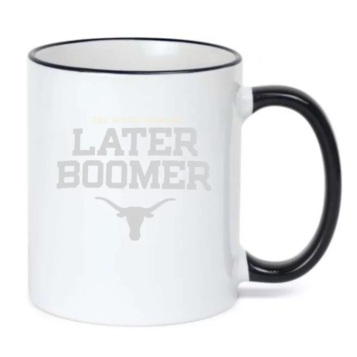 Texas Champion Red River Rivalry Slogan Longhorns Black Color Changing Mug