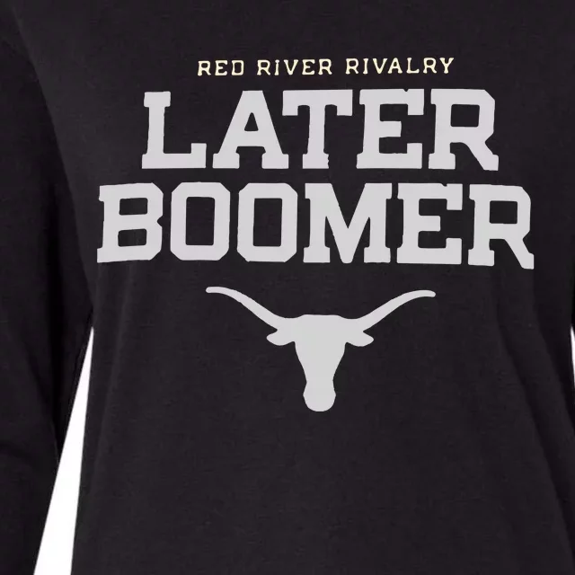 Texas Champion Red River Rivalry Slogan Longhorns Womens Cotton Relaxed Long Sleeve T-Shirt