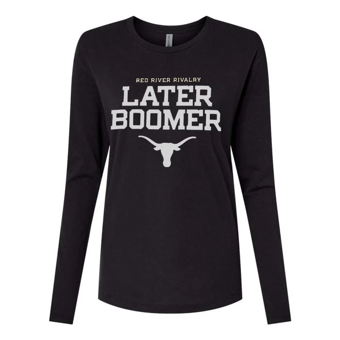 Texas Champion Red River Rivalry Slogan Longhorns Womens Cotton Relaxed Long Sleeve T-Shirt