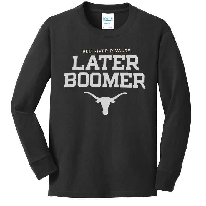 Texas Champion Red River Rivalry Slogan Longhorns Kids Long Sleeve Shirt