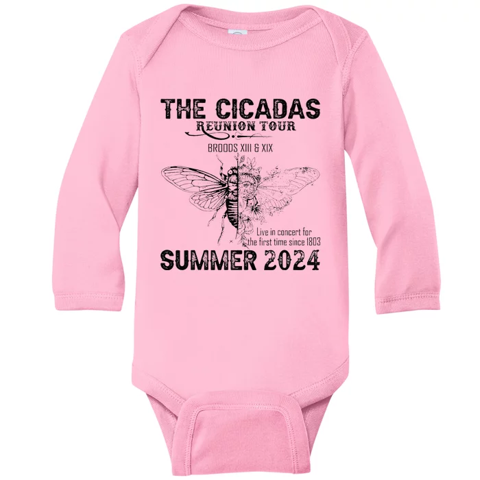 The Cicada Reunion U.S 2024 Broods Xiii And Xix Summer Baby Long Sleeve Bodysuit