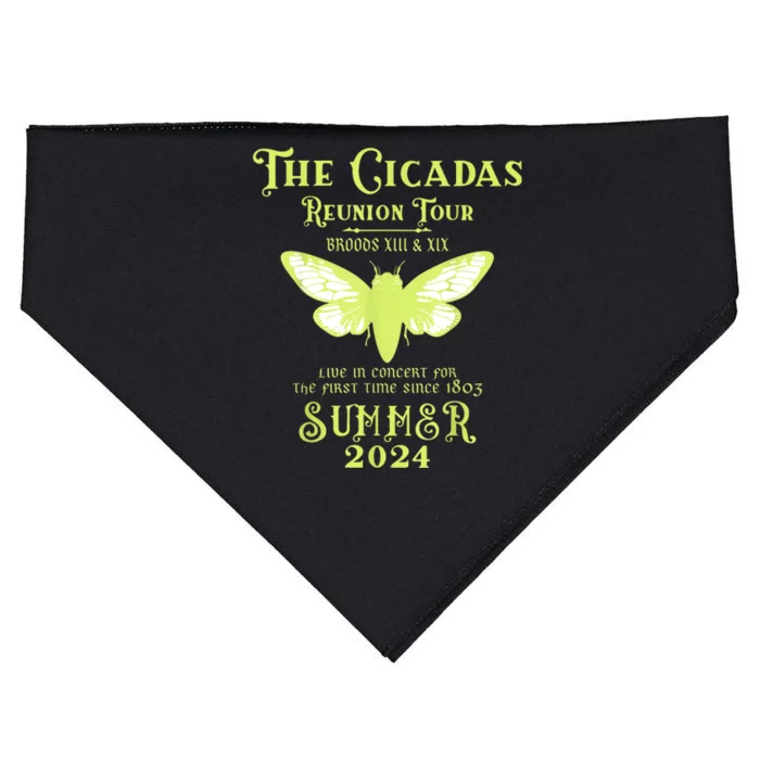 The Cicada Reunion U.S 2024 Cicada Concert Fest Lover USA-Made Doggie Bandana