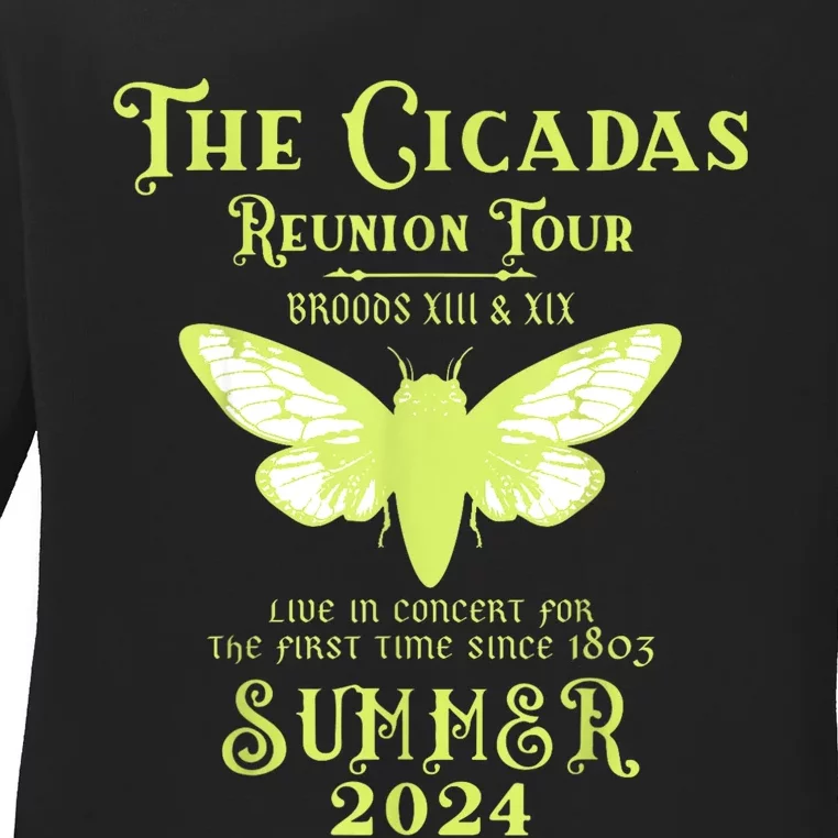 The Cicada Reunion U.S 2024 Cicada Concert Fest Lover Ladies Long Sleeve Shirt