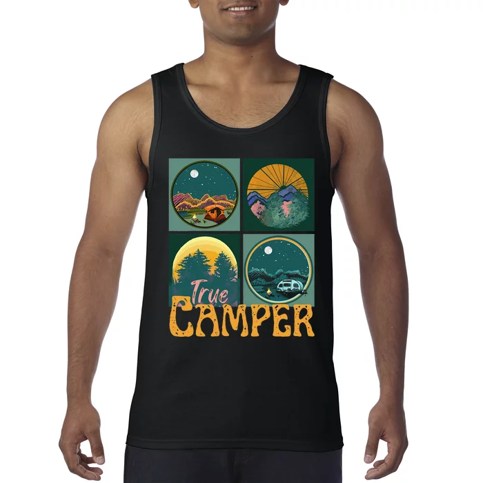 True Camper RV Tent Nature Outdoor Camping Hiker Tank Top