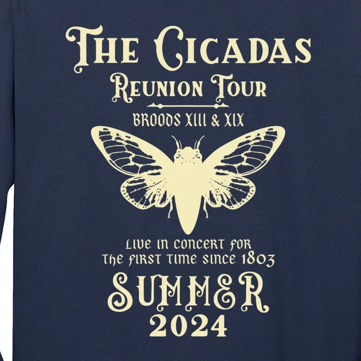 The Cicada Reunion Tours 2024 Cicada Concert Fest Lover Gift Long Sleeve Shirt