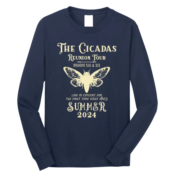 The Cicada Reunion Tours 2024 Cicada Concert Fest Lover Gift Long Sleeve Shirt