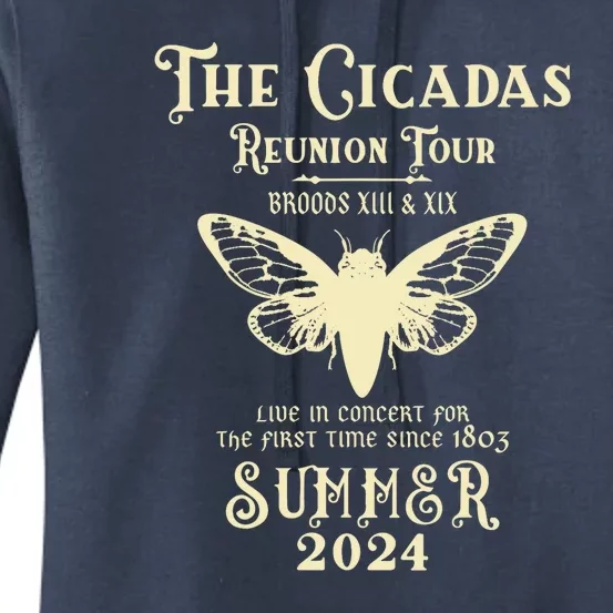 The Cicada Reunion Tours 2024 Cicada Concert Fest Lover Gift Women's Pullover Hoodie