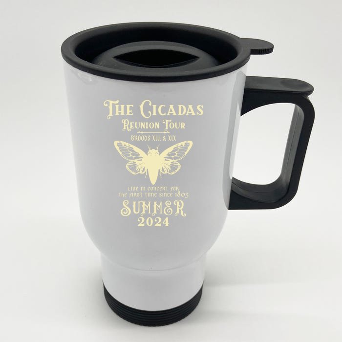 The Cicada Reunion Tours 2024 Cicada Concert Fest Lover Gift Front & Back Stainless Steel Travel Mug