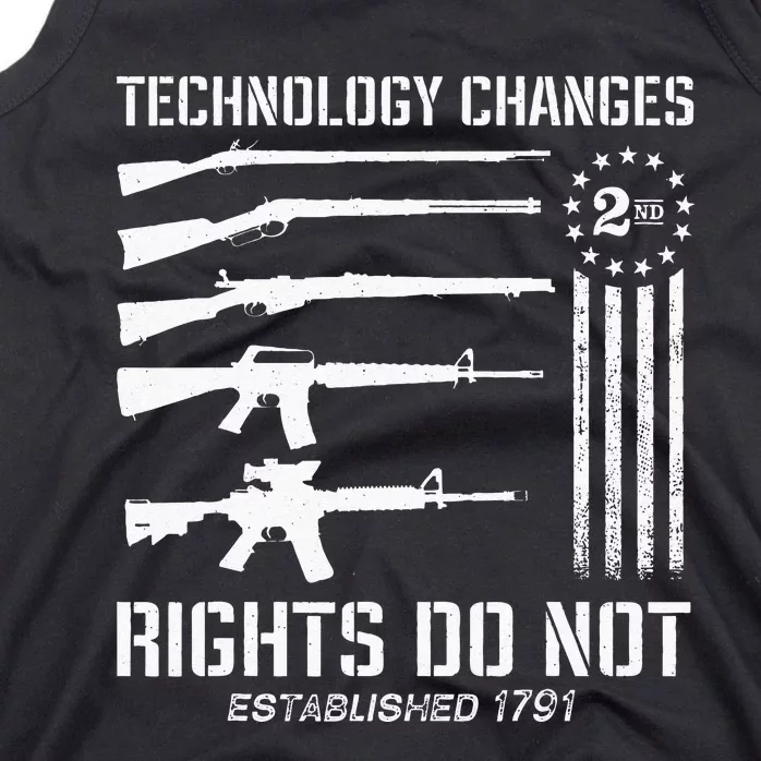 Technology Changes Rights Do Not Gun Rights 2A Statement Tank Top