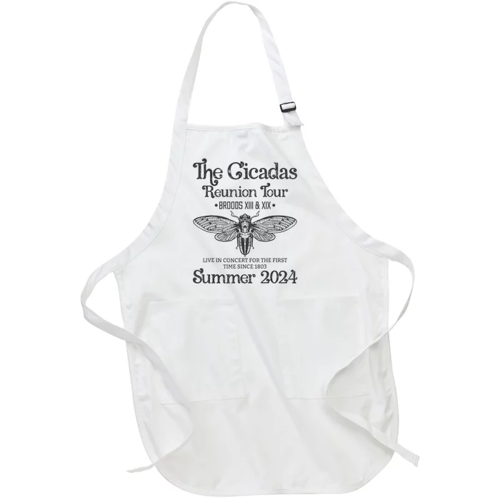 The Cicada Reunion U.S Tours 2024 Cicada Concert Fest Lover Gift Full-Length Apron With Pocket