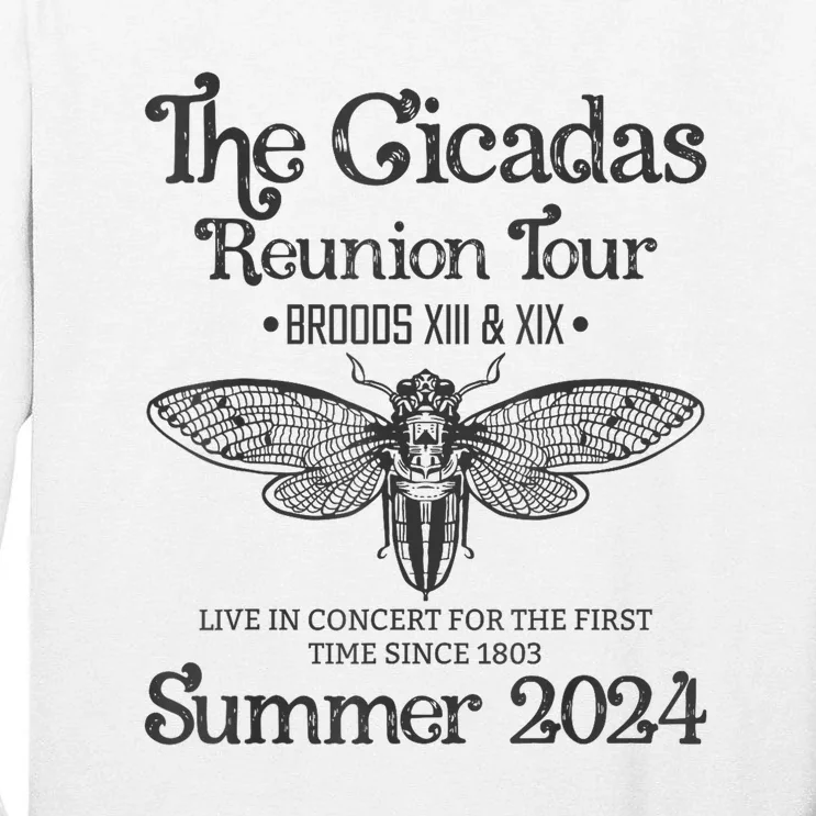 The Cicada Reunion U.S Tours 2024 Cicada Concert Fest Lover Gift Tall Long Sleeve T-Shirt