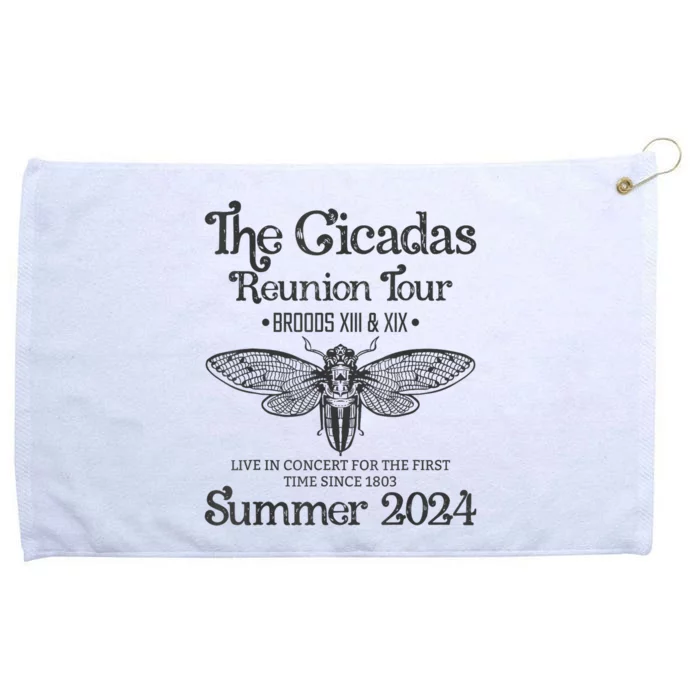 The Cicada Reunion U.S Tours 2024 Cicada Concert Fest Lover Gift Grommeted Golf Towel