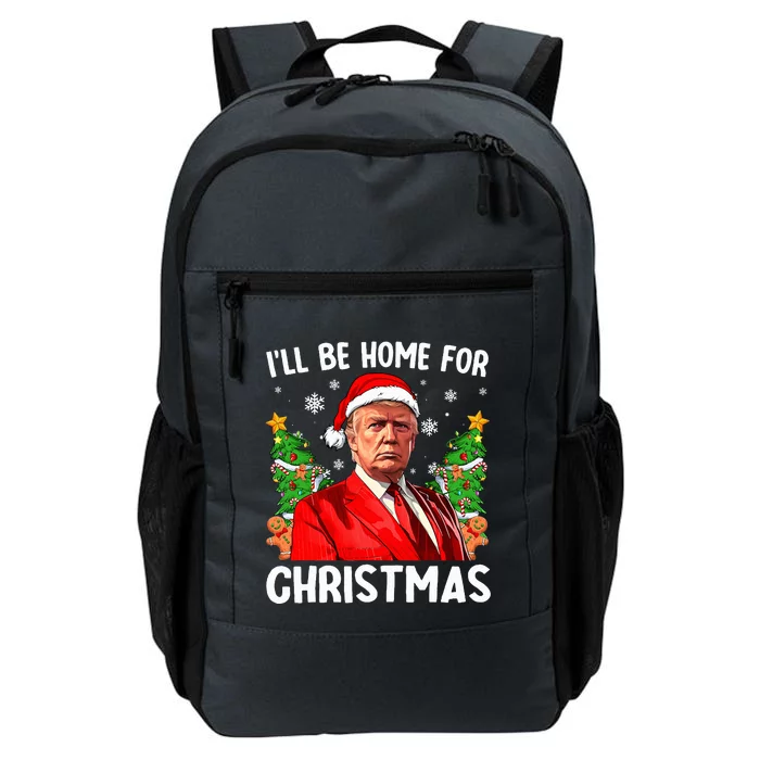 Trump Christmas Santa Hat Ill Be Home For Christmas Daily Commute Backpack