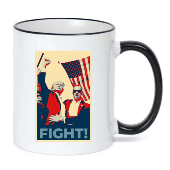 Trump CanT Stop Fight And Fighgift American Patriotism Funny Gift Black Color Changing Mug