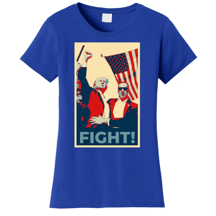 Trump CanT Stop Fight And Fighgift American Patriotism Funny Gift Women's T-Shirt