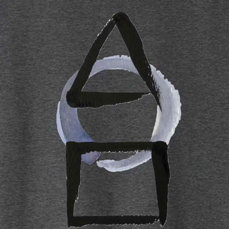 Triangle Circle Square Calligraphy Enso Women's Crop Top Tee