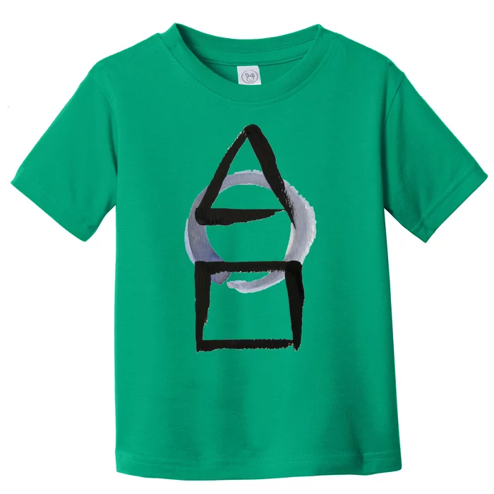 Triangle Circle Square Calligraphy Enso Toddler T-Shirt