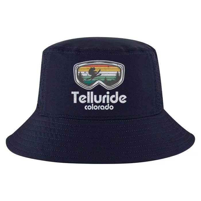 Telluride Colorado Ski Mountain Skiing Retro Vacation Gift Meaningful Gift Cool Comfort Performance Bucket Hat