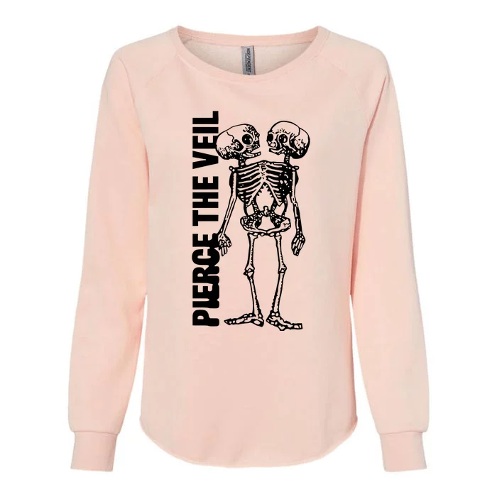 Tan Conjoined Skeleton Womens California Wash Sweatshirt