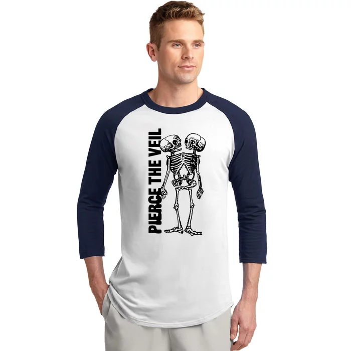 Tan Conjoined Skeleton Baseball Sleeve Shirt