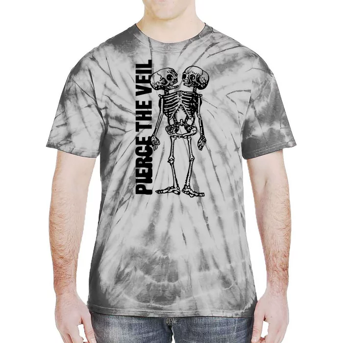 Tan Conjoined Skeleton Tie-Dye T-Shirt