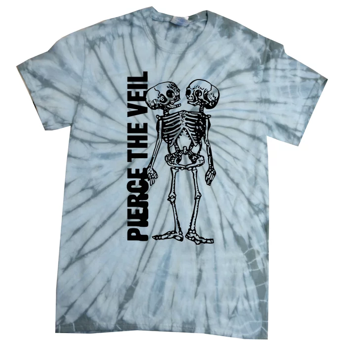 Tan Conjoined Skeleton Tie-Dye T-Shirt