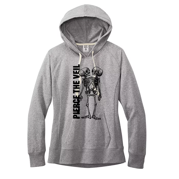 Tan Conjoined Skeleton Women's Fleece Hoodie