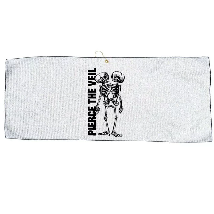 Tan Conjoined Skeleton Large Microfiber Waffle Golf Towel