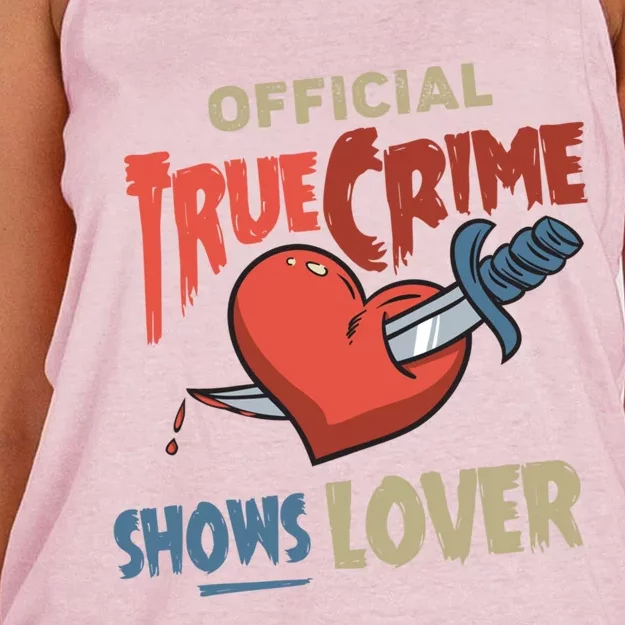 True Crime Shows Lover Cute Gift Women's Knotted Racerback Tank