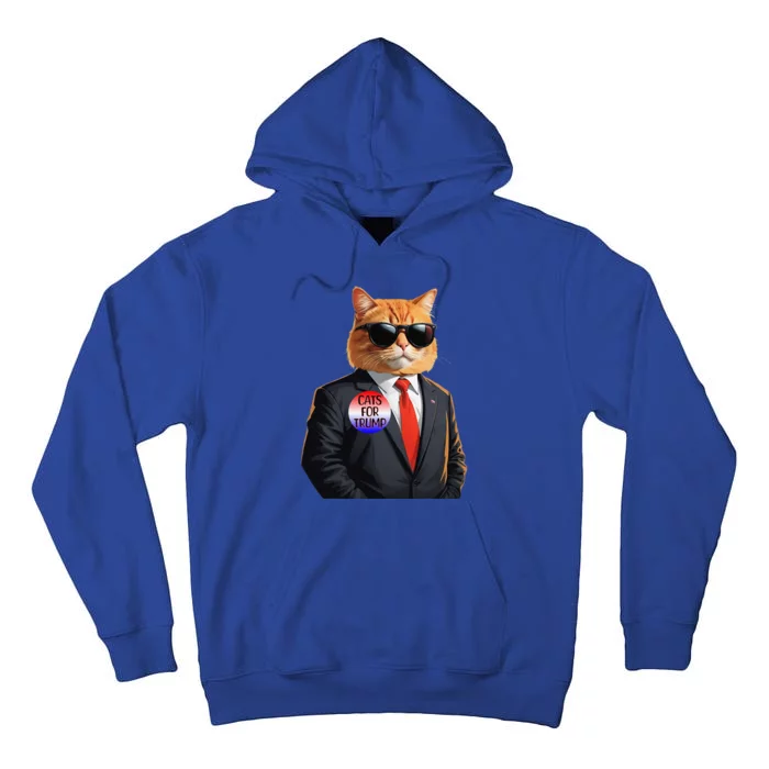 Trump Cats Support Well Dressed Cat Tall Hoodie