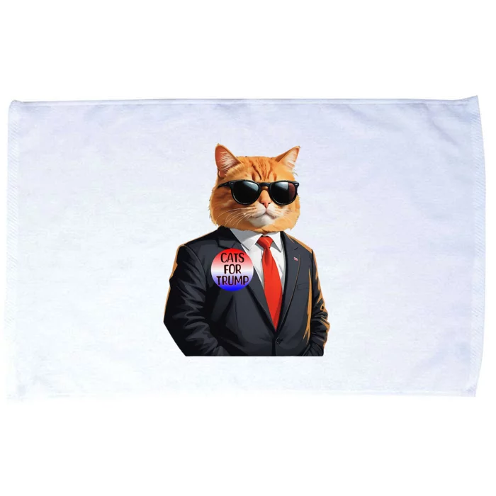 Trump Cats Support Well Dressed Cat Microfiber Hand Towel