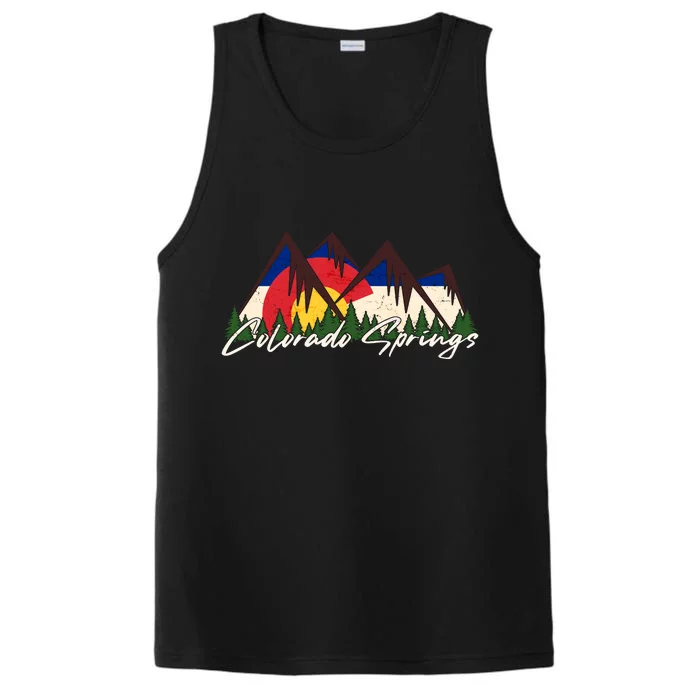 Travel Colorado Springs Colorado State Flag Performance Tank