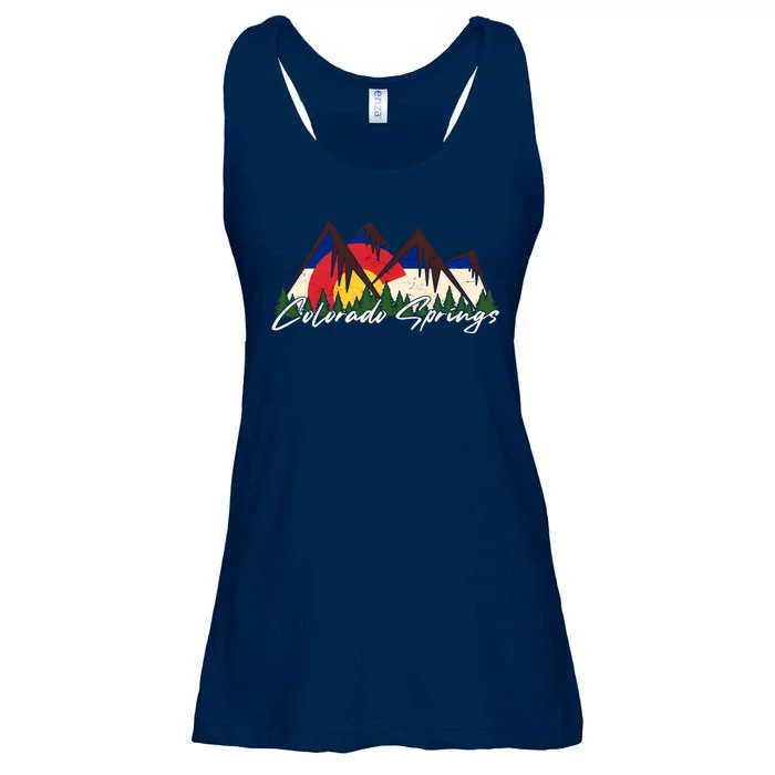 Travel Colorado Springs Colorado State Flag Ladies Essential Flowy Tank