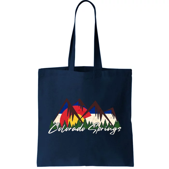 Travel Colorado Springs Colorado State Flag Tote Bag