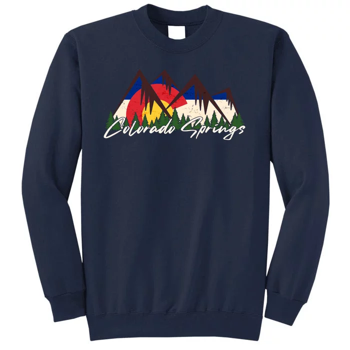 Travel Colorado Springs Colorado State Flag Tall Sweatshirt