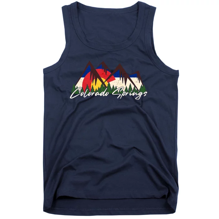 Travel Colorado Springs Colorado State Flag Tank Top