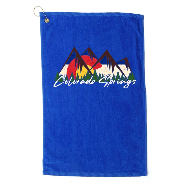 Travel Colorado Springs Colorado State Flag Platinum Collection Golf Towel