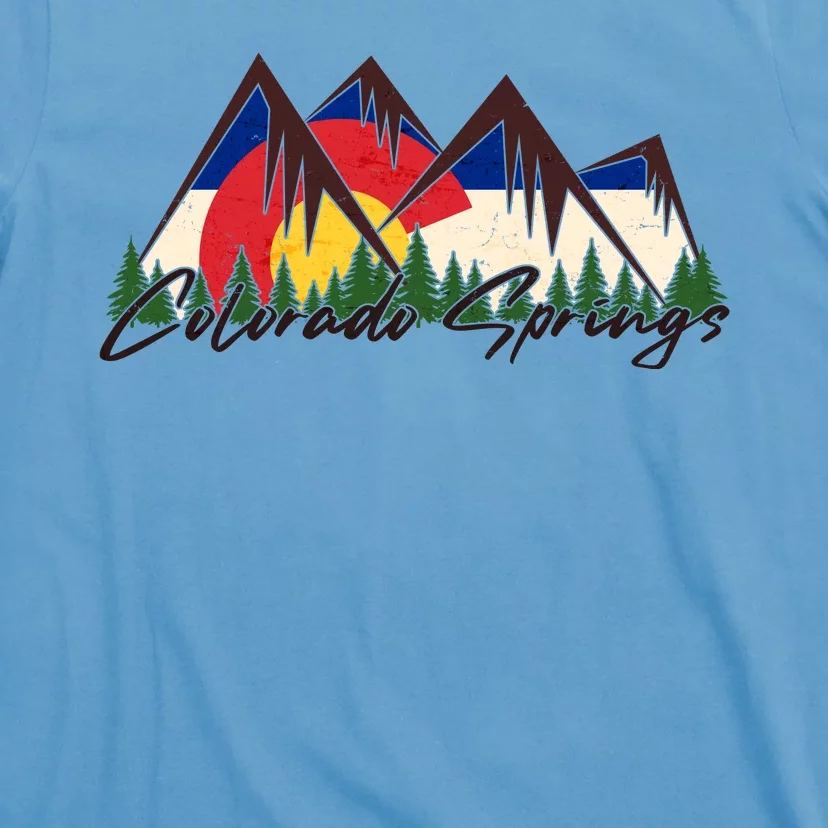 Travel Colorado Springs Colorado State Flag T-Shirt