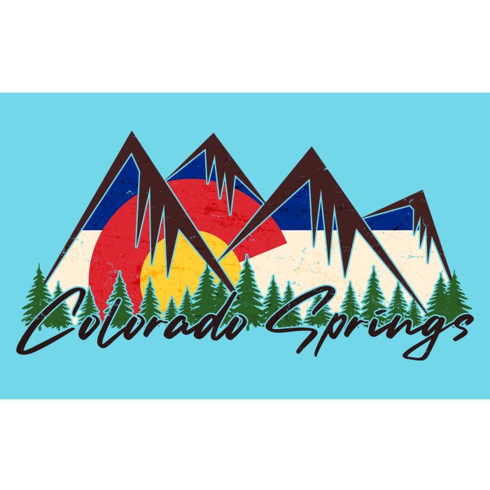 Travel Colorado Springs Colorado State Flag Bumper Sticker