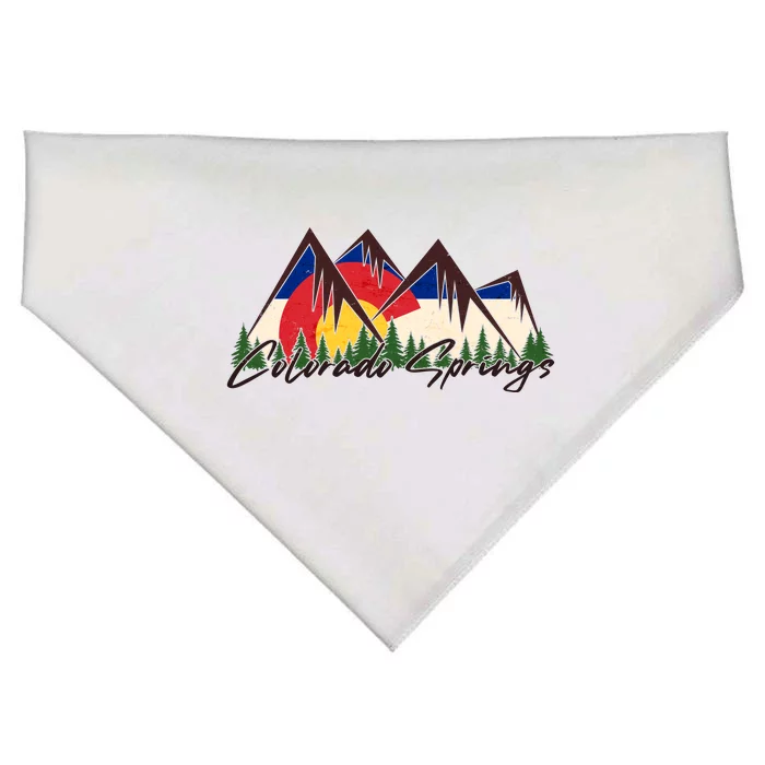 Travel Colorado Springs Colorado State Flag USA-Made Doggie Bandana