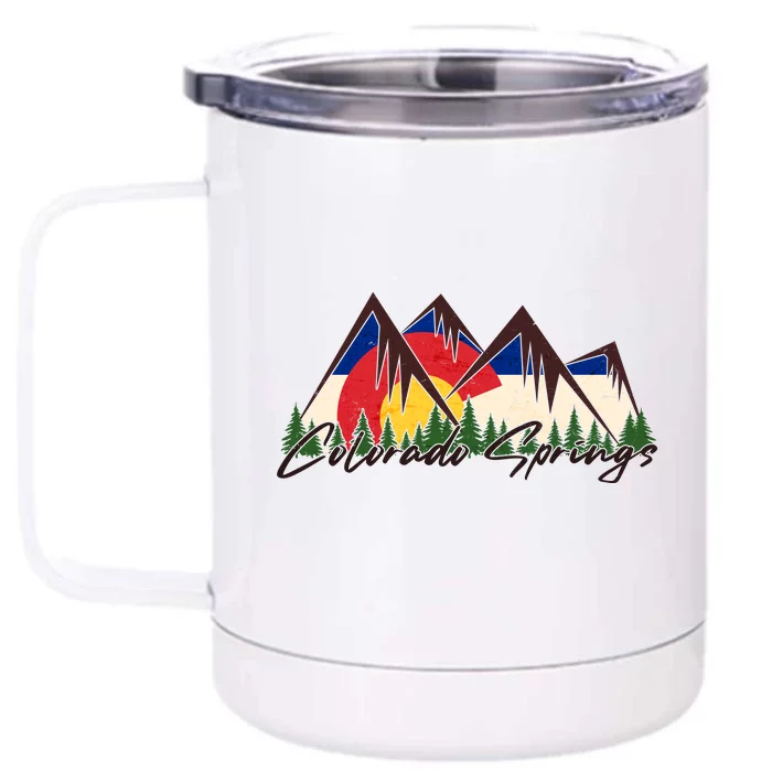 Travel Colorado Springs Colorado State Flag Front & Back 12oz Stainless Steel Tumbler Cup