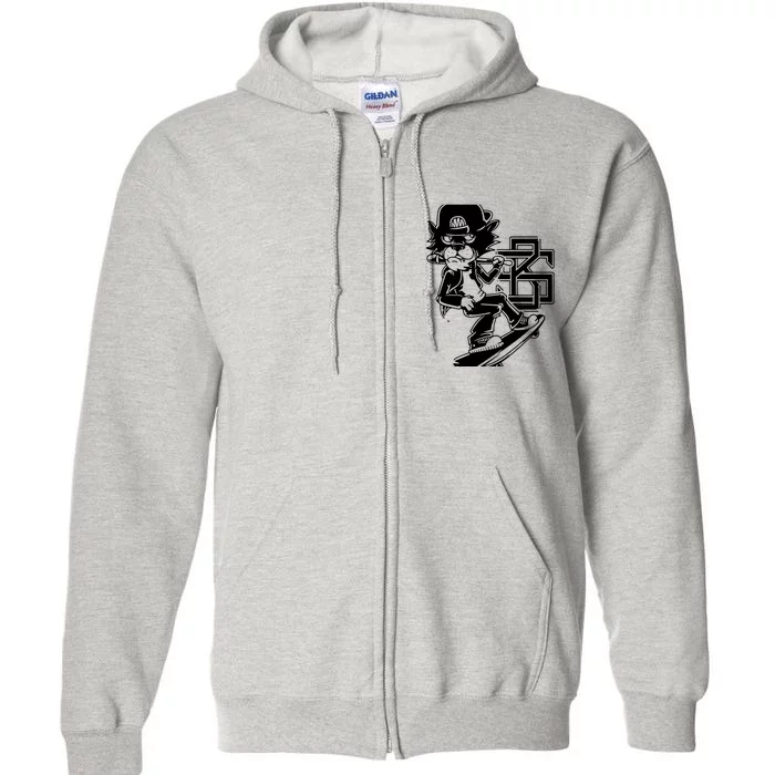 Tough Cat Skater Anime Fantasy Full Zip Hoodie