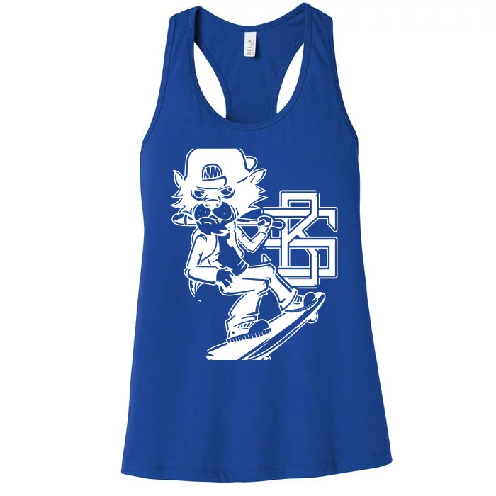 Tough Cat Skater Anime Fantasy Women's Racerback Tank