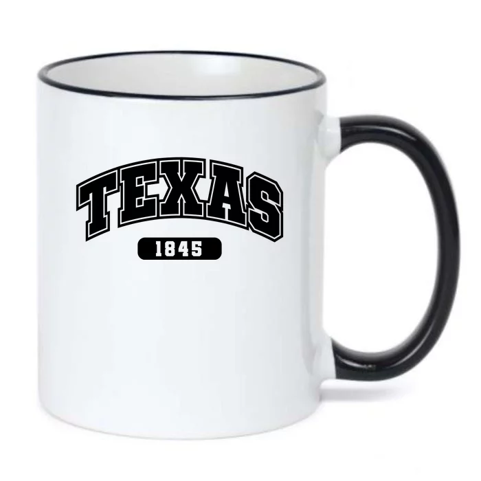 Texas Collegiate Style 1845 Black Color Changing Mug